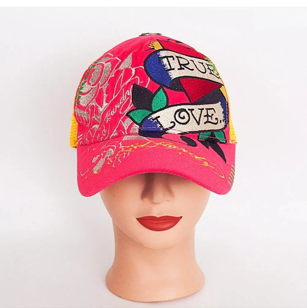 Don Ed Hardy Vintage Mesh Snap Back Adjustable Trucker Hat